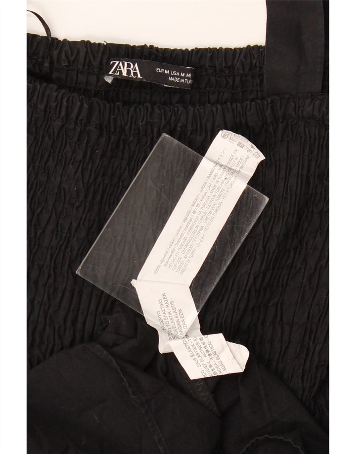 Ärmelloses Maxikleid für Damen von Zara, UK 12, Mittelschwarz, Baumwolle