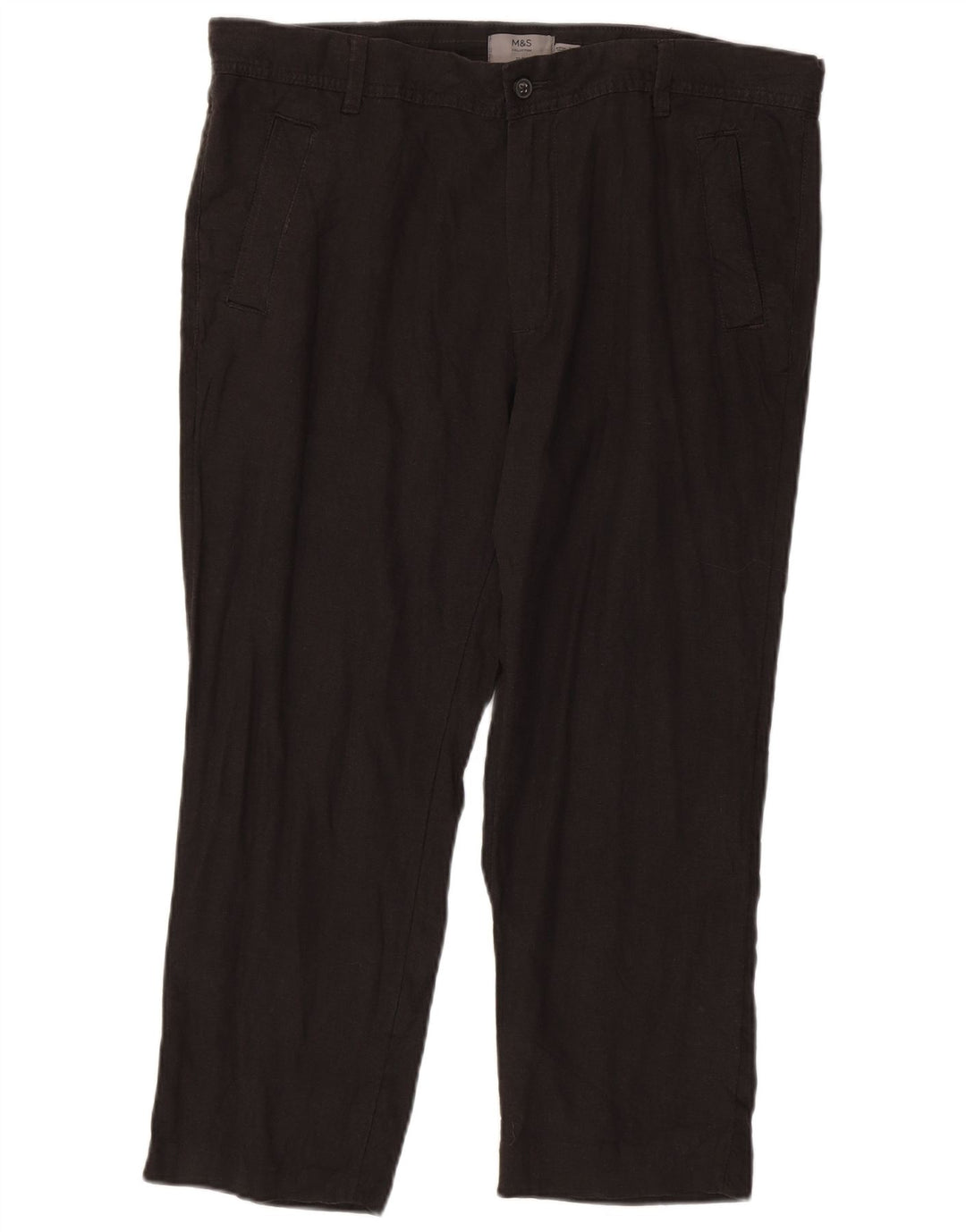 MARKS & SPENCER Herren Slim Chino-Hose W36 L25 Graues Leinen