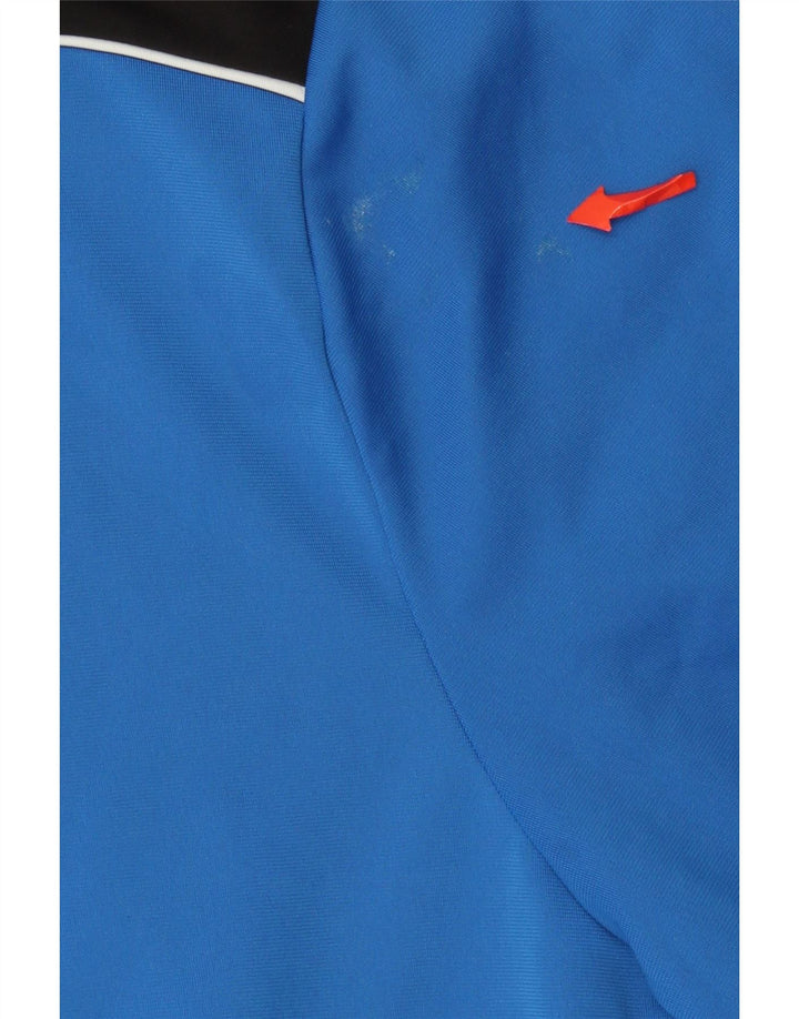 Puma Herren-Trainingsanzug-Top-Jacke, großes blaues Farbblock-Polyester