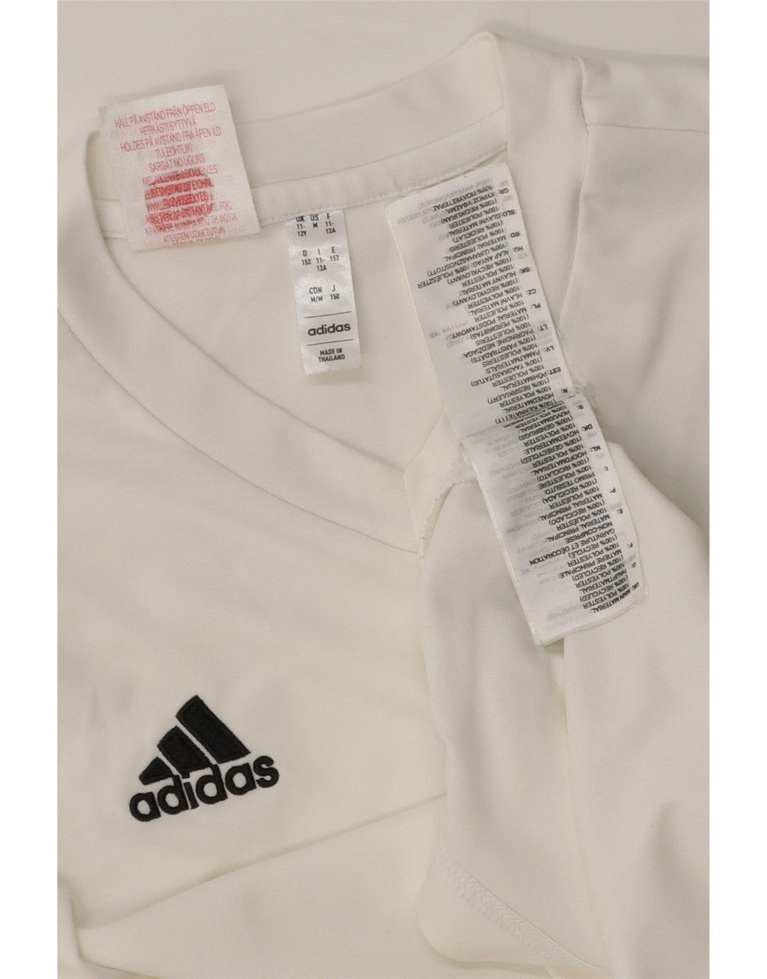 Adidas Jungen Aeroready T-Shirt Top 11–12 Jahre, weißes Polyester