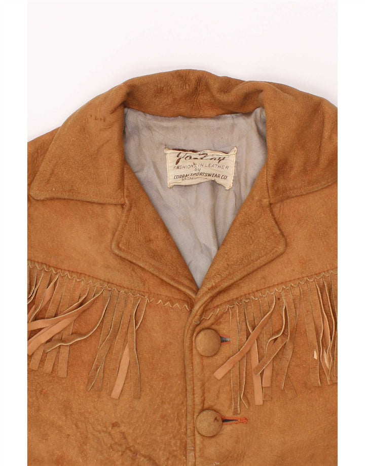 Quilon Western-Wildlederjacke für Jungen, 5–6 Jahre, Beige