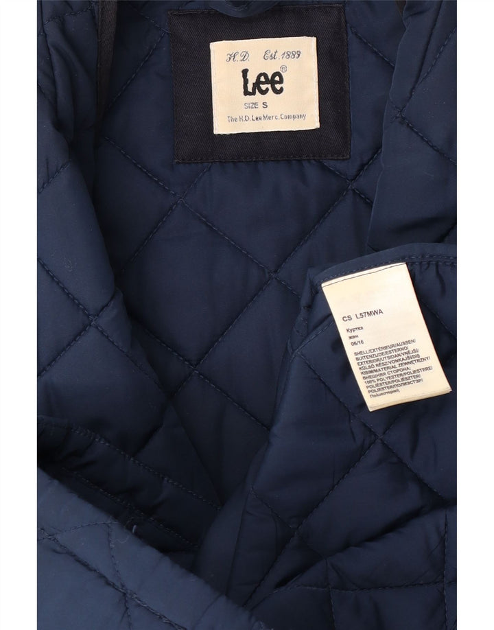 Lee Damen Steppjacke UK 10 Small Marineblaues Colourblock-Polyester