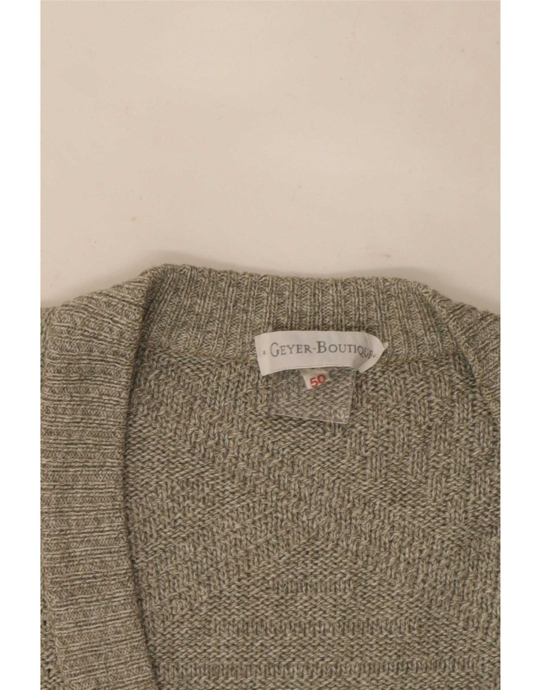 Vintage Herren Cardigan Pullover IT 50 Large Grau