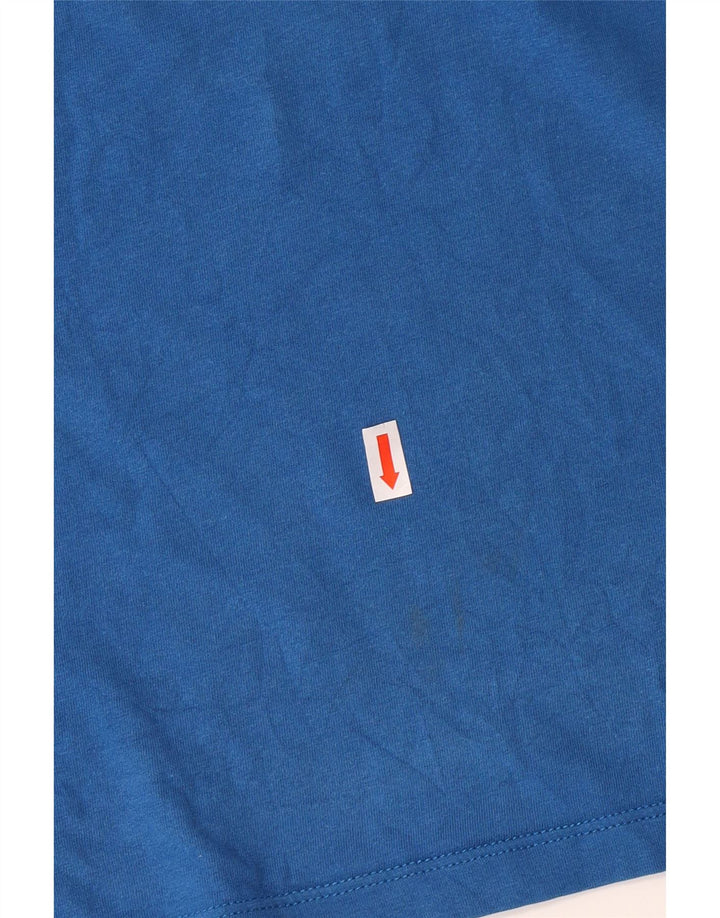 Jack Wolfskin Damen Grafik T-Shirt Top UK 22/24 2XL Blaue Baumwolle