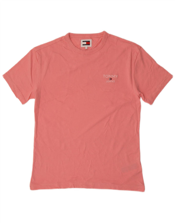 Tommy Hilfiger Herren T-Shirt Top Small Rosa Baumwolle