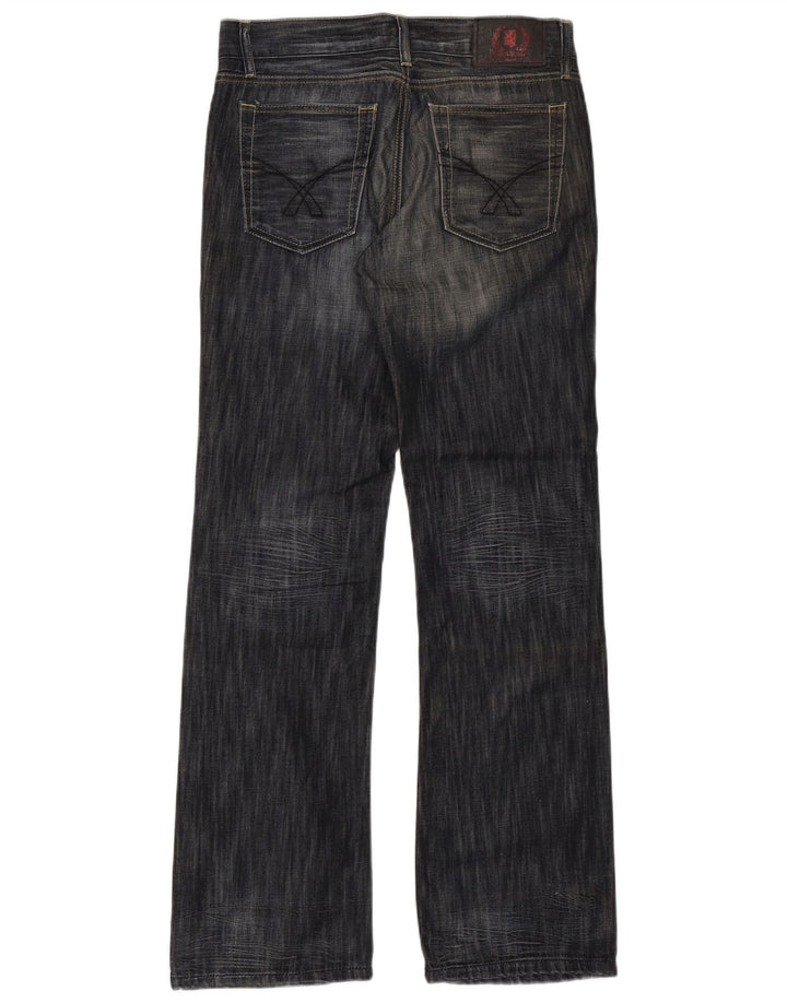 Smog Herren Bootcut Jeans W32 L34 Marineblau