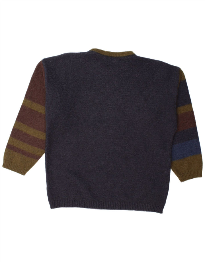 Joop Herren-Pullover mit Rundhalsausschnitt, Größe 52, groß, Marineblau, Farbblock