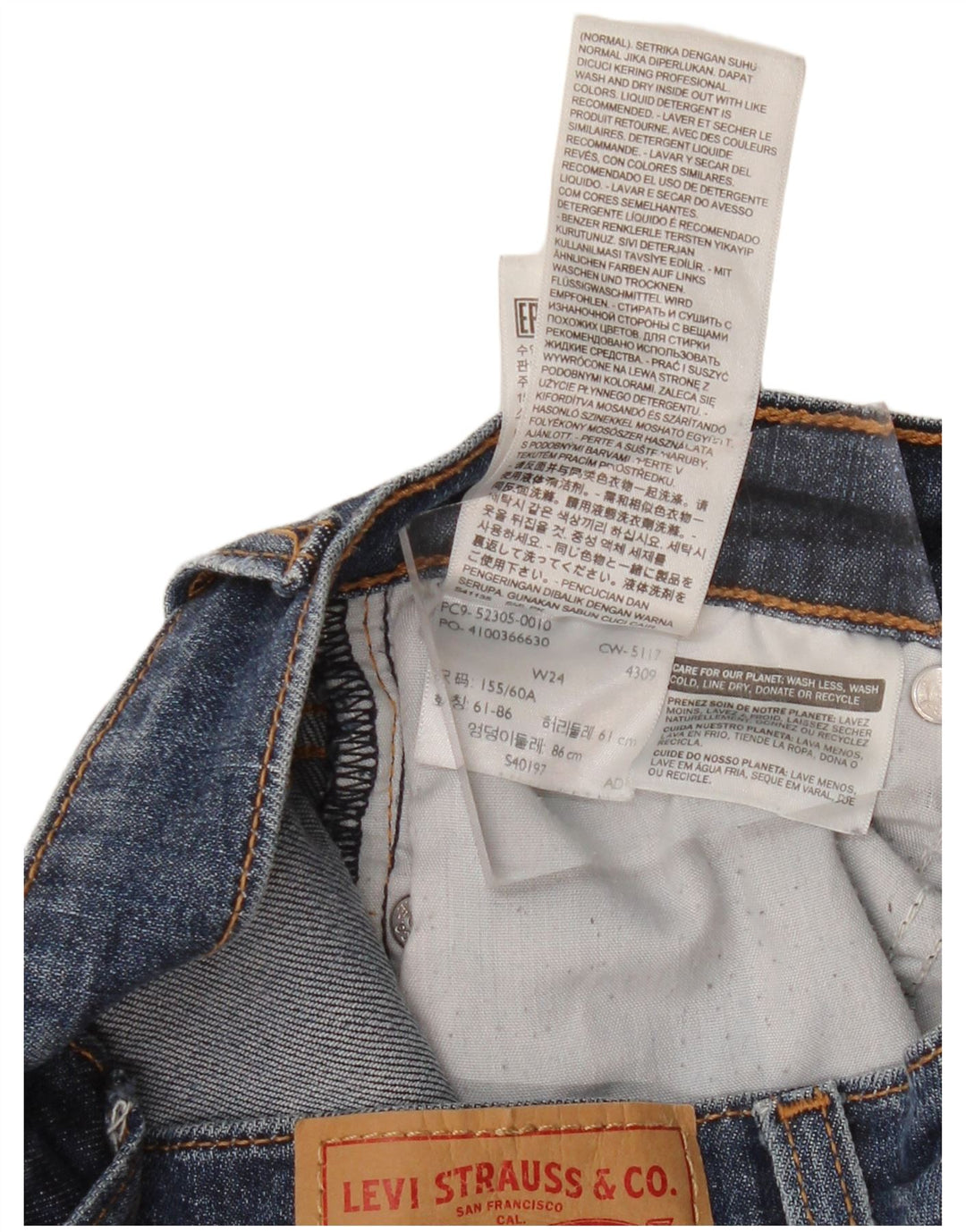 LEVI'S Damen Wedgie Skinny Jeans W24 L27 Blaue Baumwolle