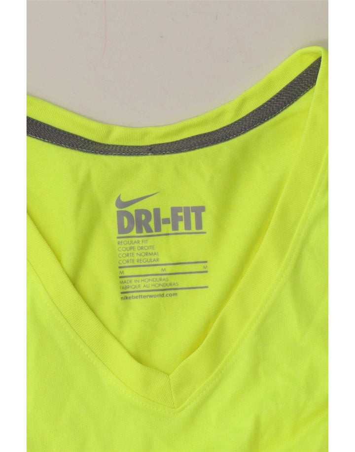 Nike Damen Dri Fit Regular T-Shirt Top UK 12 Mittelgrün