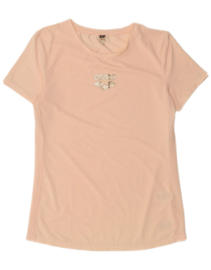 Arena Damen T-Shirt Top UK 14 Large Rosa Polyester