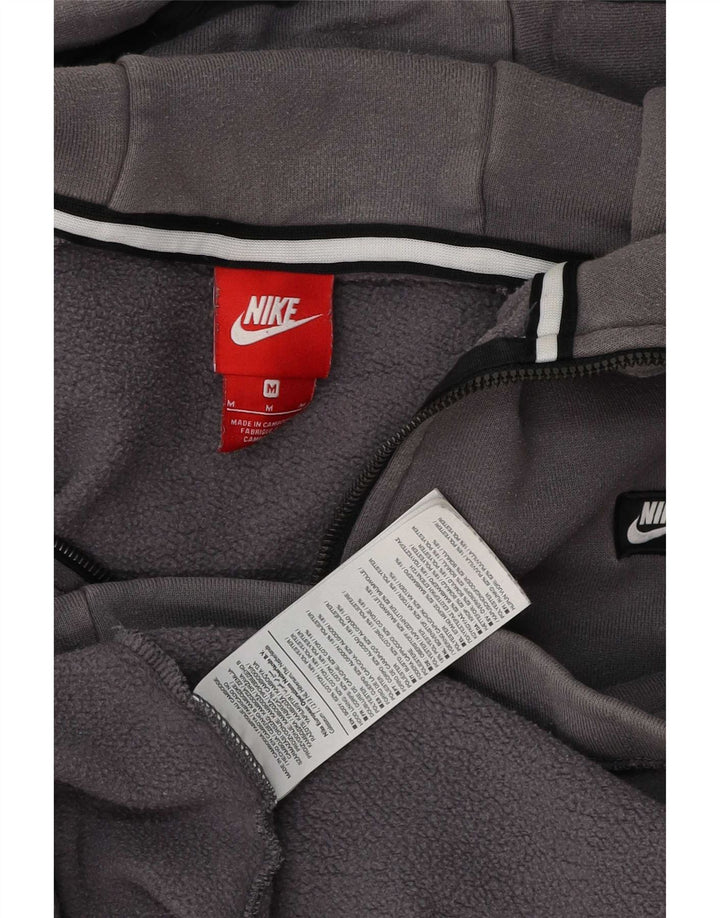 Nike Herren-Kapuzenpullover mit Reißverschluss, mittelgraue Baumwolle