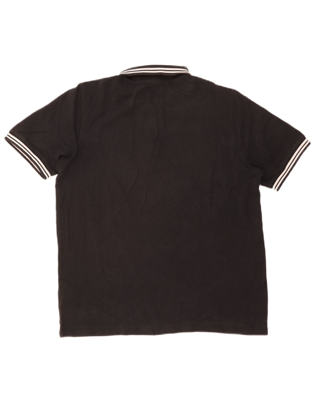 Kappa Herren-Poloshirt, mittelschwarz, gestreift, Baumwolle