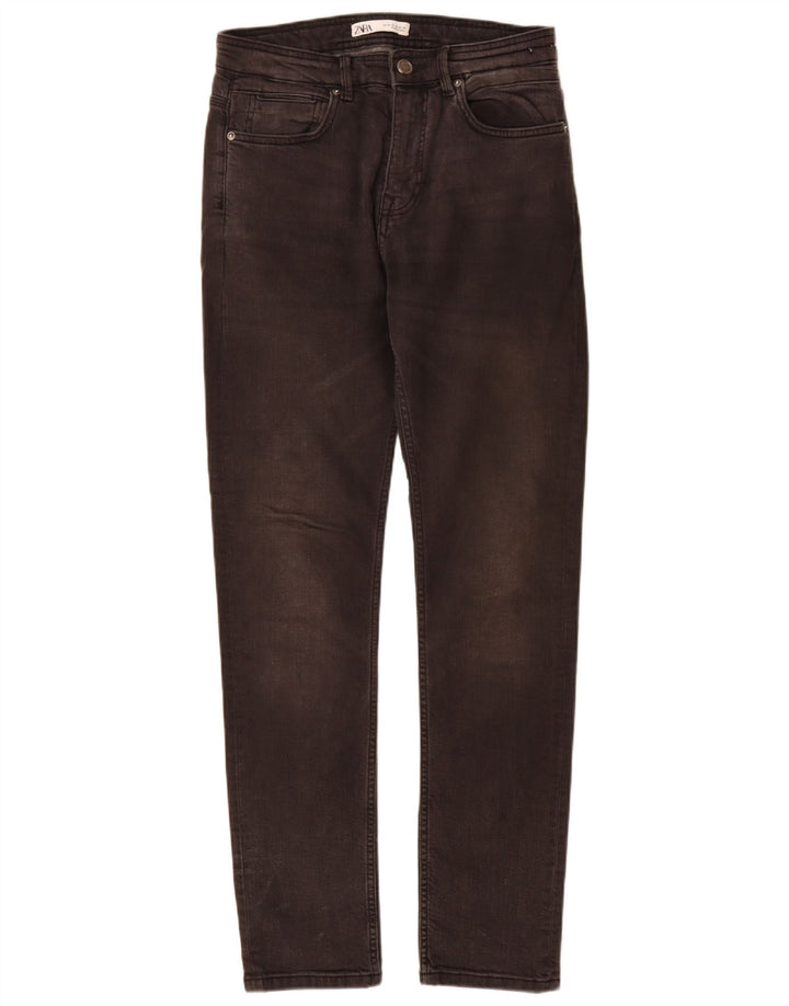 Zara Herren Slim Jeans EU 38 Small W30 L32 Graue Baumwolle