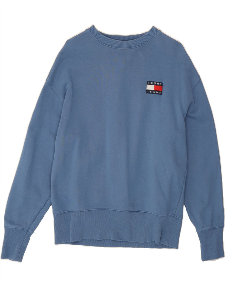 TOMMY HILFIGER Mens Sweatshirt Jumper Small Blue Cotton Vintage Tommy Hilfiger and Second-Hand Tommy Hilfiger from Messina Hembry 