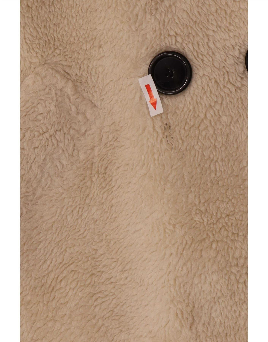 Zara Damen-Teddybär-Zweireiher-Mantel, Gr. 14, Mittel, gebrochenes Weiß