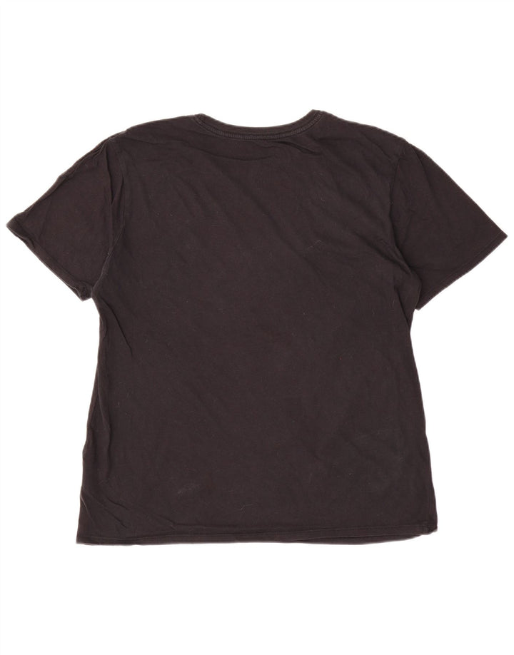 Nike Herren Athletic Cut Graphic T-Shirt-Oberteil aus mittelschwarzer Baumwolle
