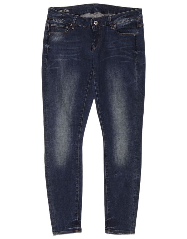 G-Star Damen-Jeans mit niedriger Taille, Röhrenjeans, W30, L30, Marineblau, Baumwolle