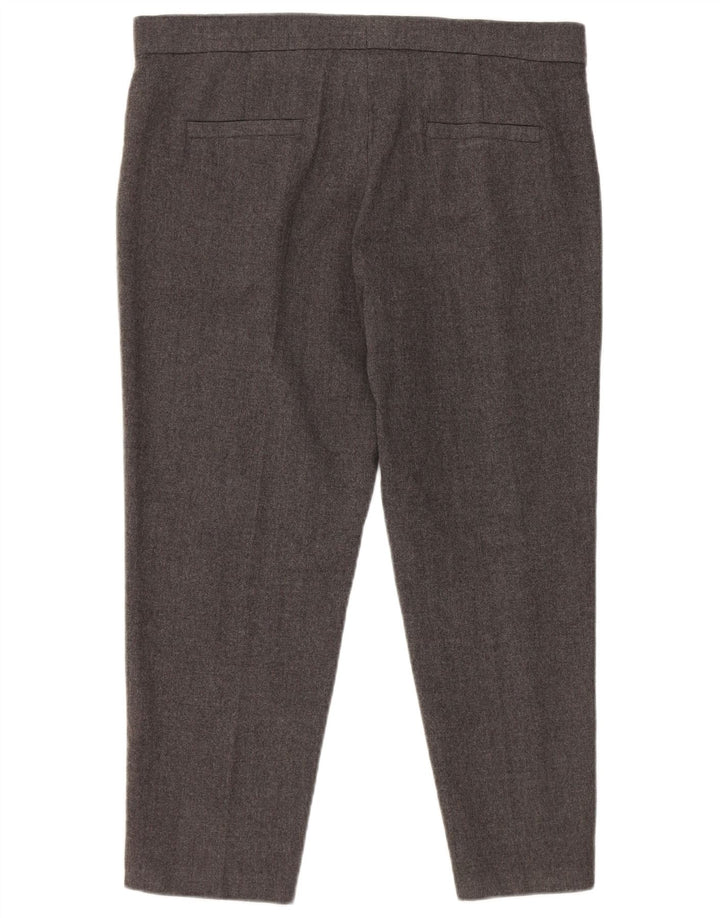 Escada Capri-Anzughose für Damen, EU 40, Mittel W34 L23, graue Wolle
