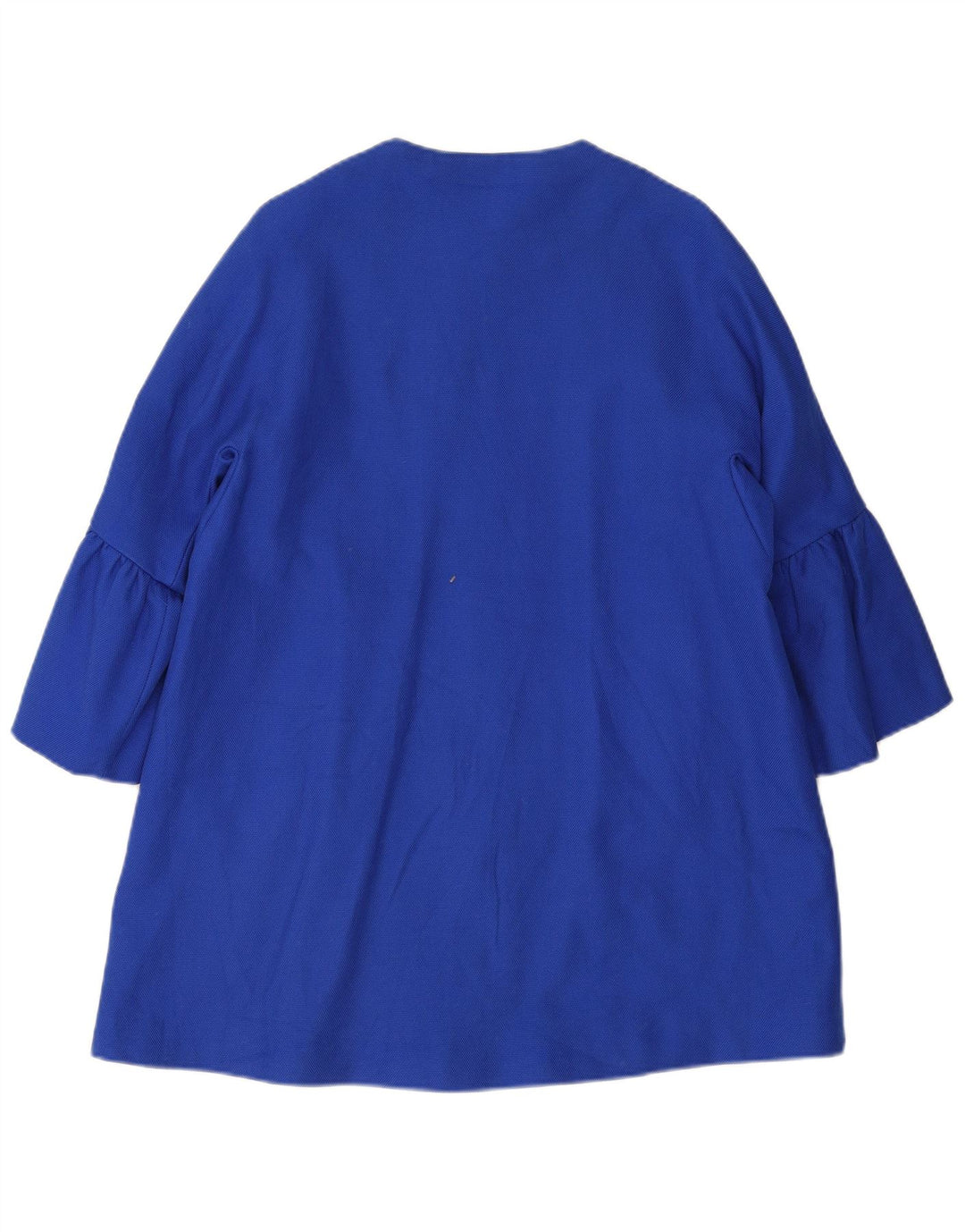Zara Damen Mantel UK 14 Mittelblaue Baumwolle
