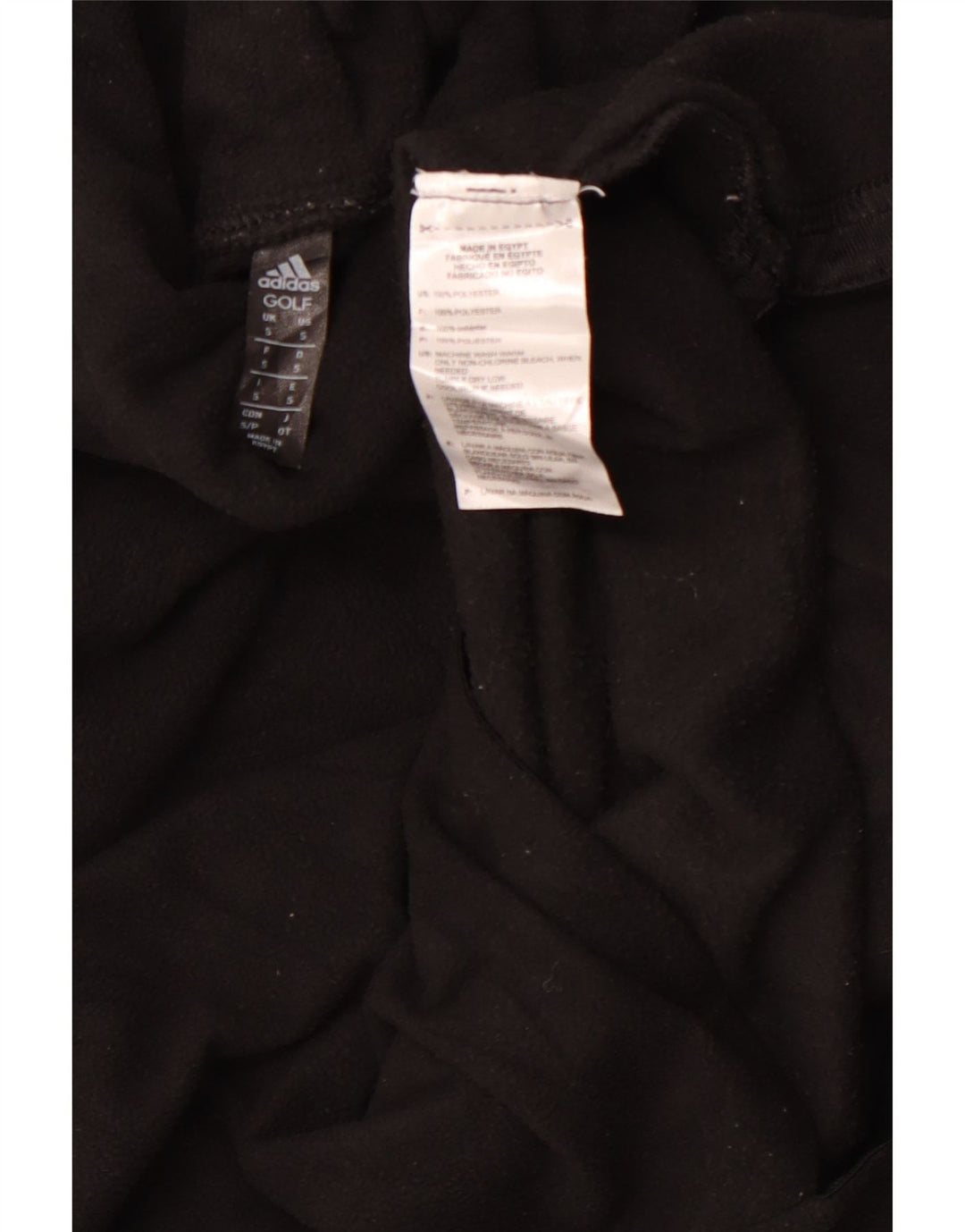 Adidas Damen Rollkragen-Fleecepullover UK 10 Small Schwarz Polyester