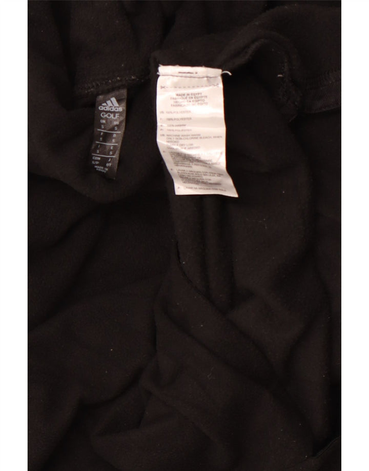 Adidas Damen Rollkragen-Fleecepullover UK 10 Small Schwarz Polyester