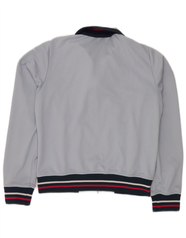 KAPPA Damen-Trainingsanzug-Top-Jacke, UK 14, groß, blaues Farbblock-Polyester