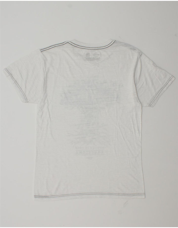 Hard Rock Cafe Herren Barcelona Graphic T-Shirt Top Small Weiß Polyester