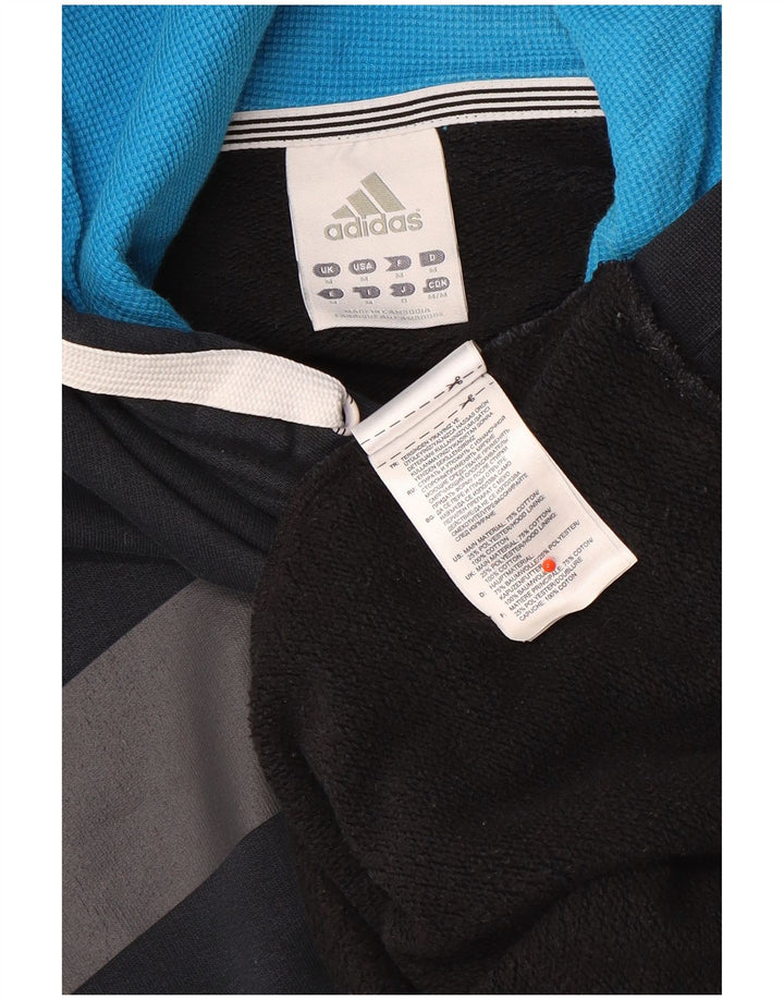 Adidas Herren Kapuzenpullover, Mittelschwarz, Colourblock-Baumwolle
