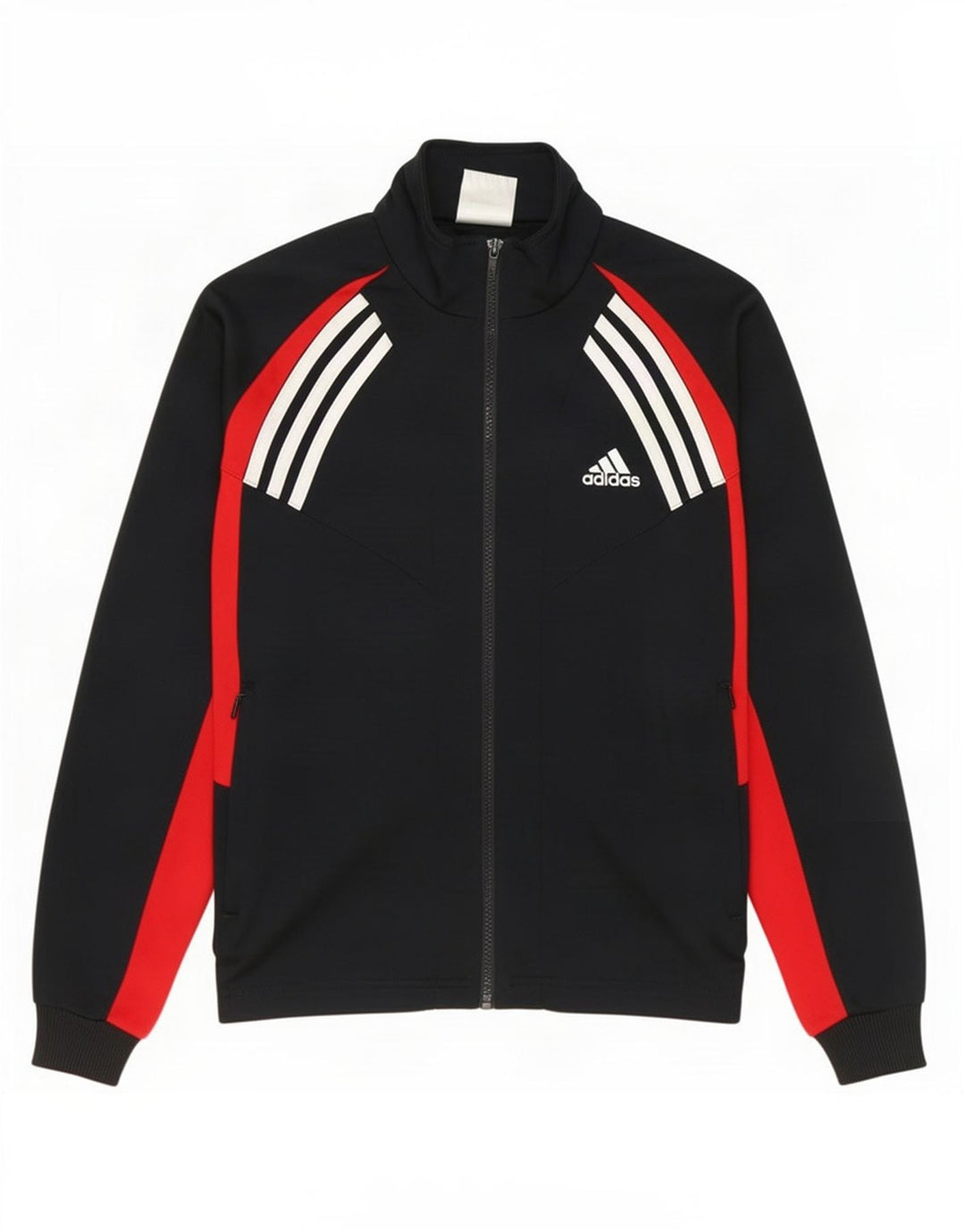 Adidas Jungen-Trainingsanzug-Top-Jacke, 11–12 Jahre, schwarzes Colourblock-Polyester