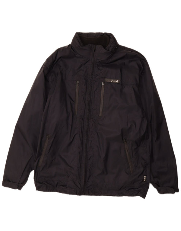 FILA Herren Windjacke UK 44 2XL Marineblau Polyamid
