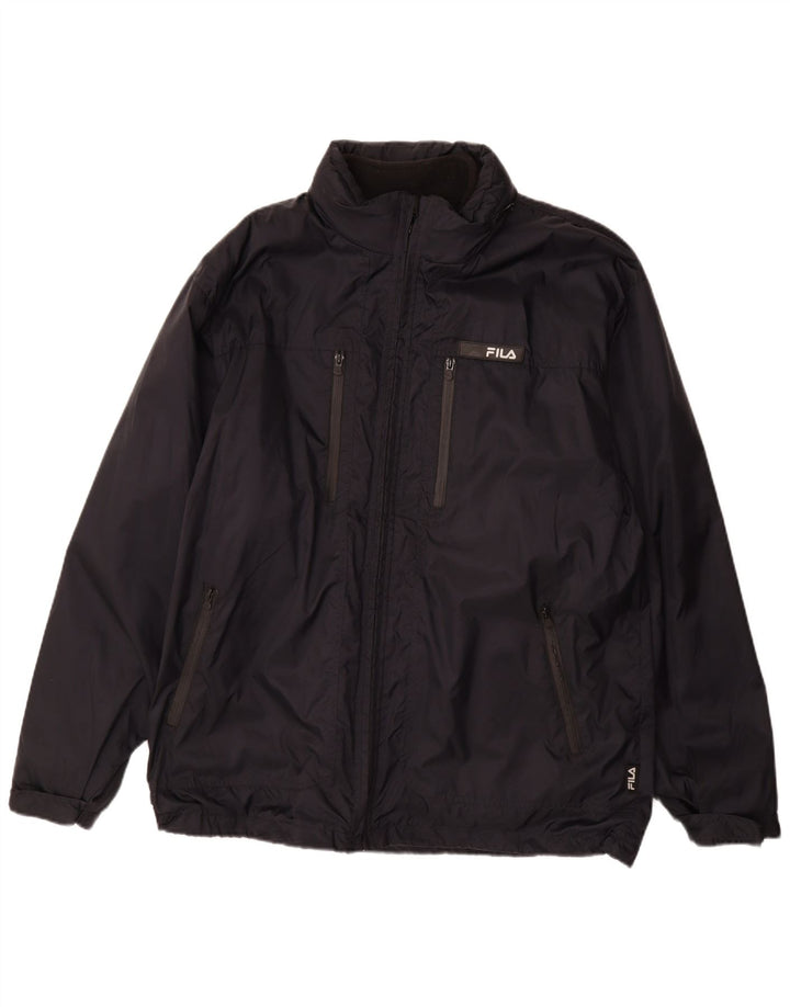 FILA Herren Windjacke UK 44 2XL Marineblau Polyamid