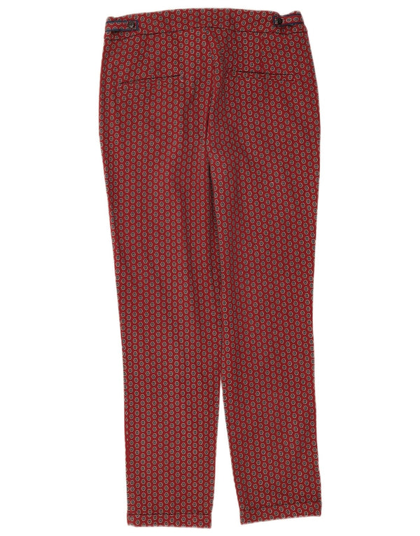 Zara Trafaluc Straight Chino-Hose für Damen, mittelgroß, W28, L28, rot, geometrisch