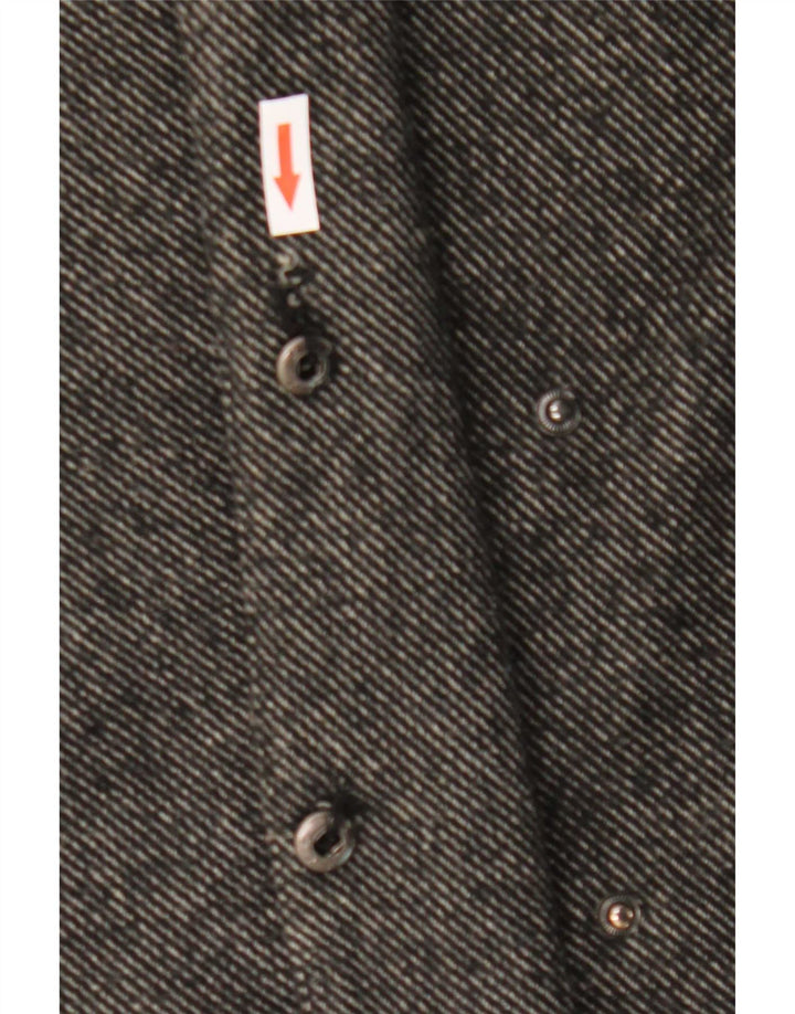 Marks & Spencer Damenmantel UK 14 Mittelgraues Nadelstreifen-Polyester