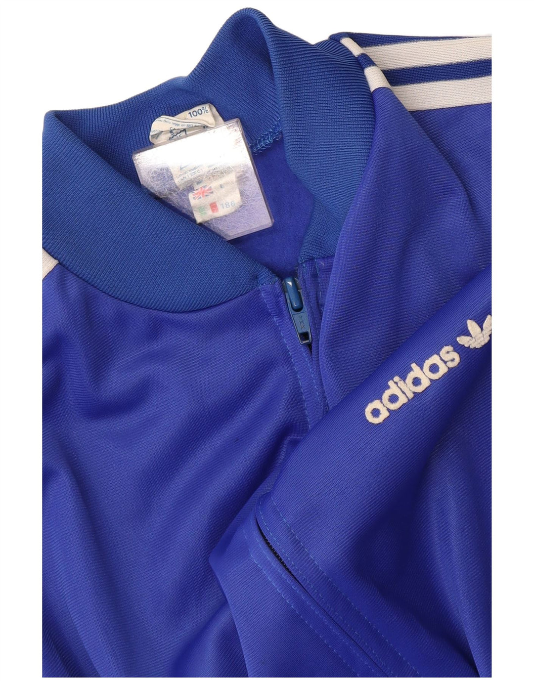 Adidas Herren-Trainingsanzug-Top-Jacke, großes blaues Polyester