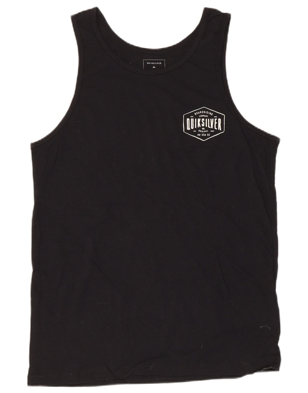 Quiksilver Mens Graphic Vest Top Small Schwarz Baumwolle