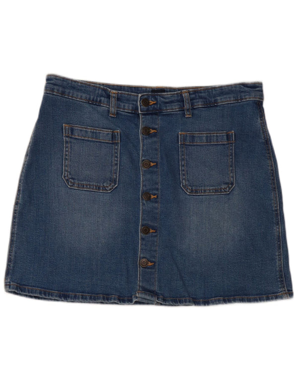 Gap Damen Mini-Jeansrock UK 16 Large W34 Blaue Baumwolle