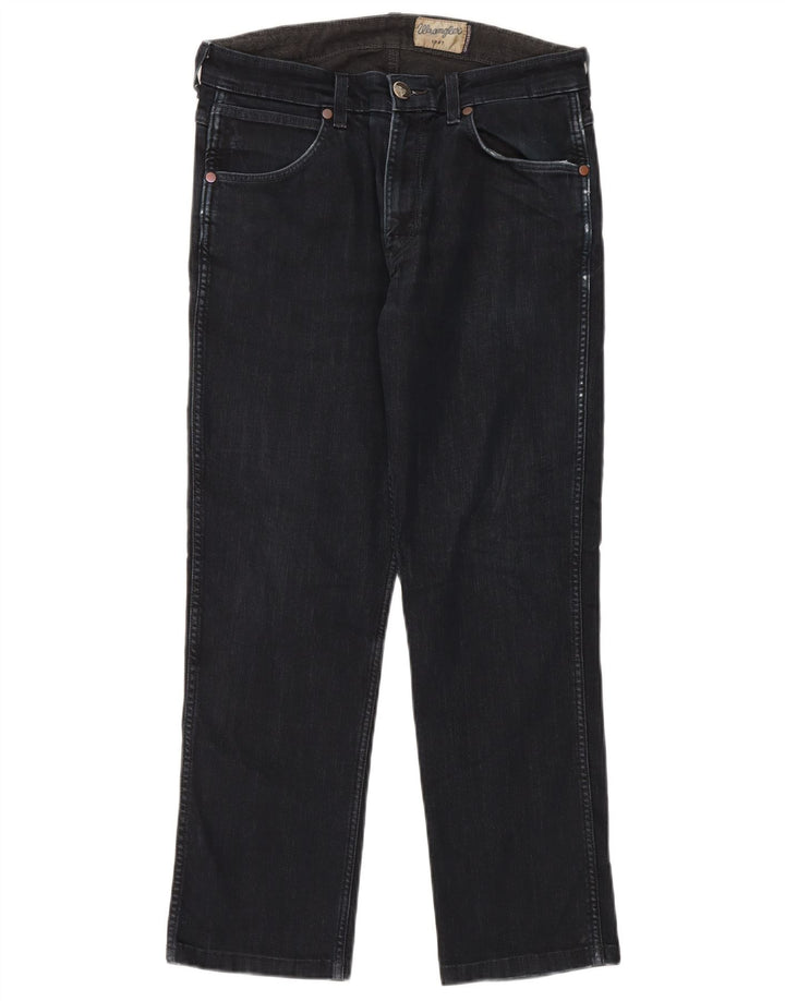 Wrangler Herren Straight Jeans W32 L28 Schwarze Baumwolle