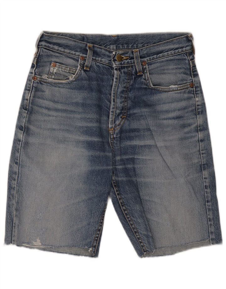 Lee Herren Chicago Distressed Denim Shorts W30 Mittelblaue Baumwolle