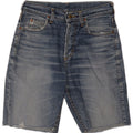 Lee Herren Chicago Distressed Denim Shorts W30 Mittelblaue Baumwolle
