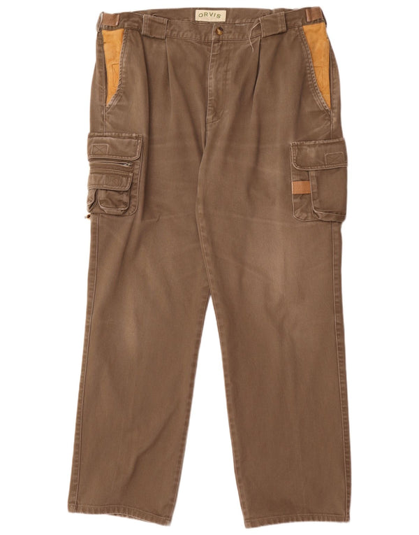 Orvis Gerade Herren-Cargohose W38 L32 Braune Baumwolle