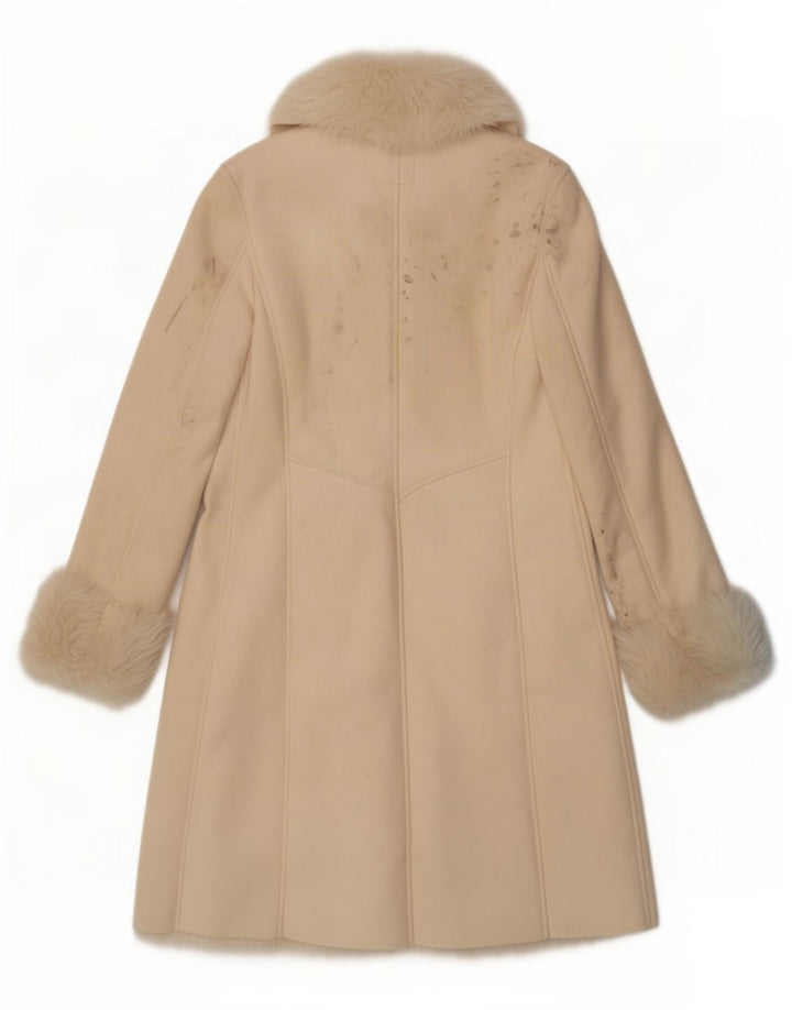 Esprit Damen Sherpa Mantel UK 18 XL Beige Polyester