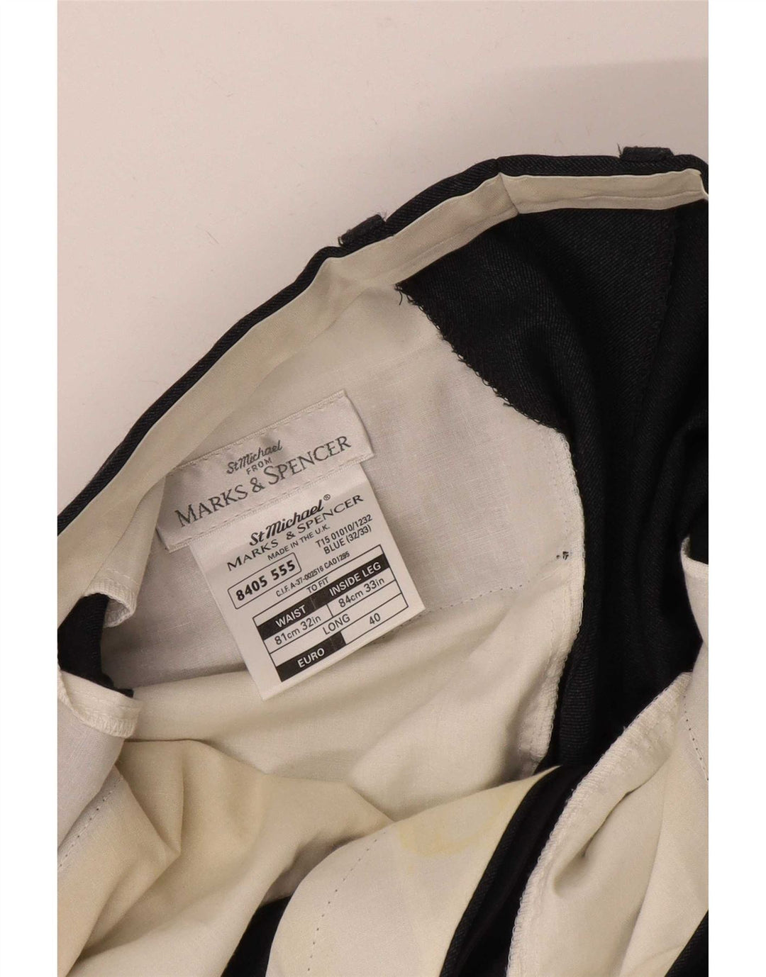 Marks & Spencer Herren St. Michael Gerade Anzughose W32 L33 Marineblau