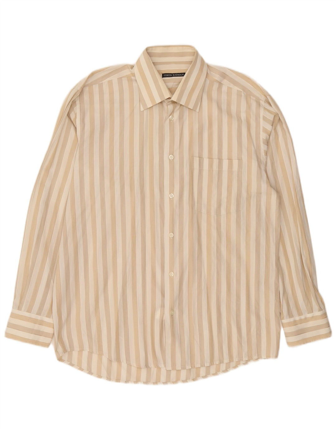 Vintage Herrenhemd groß beige gestreift