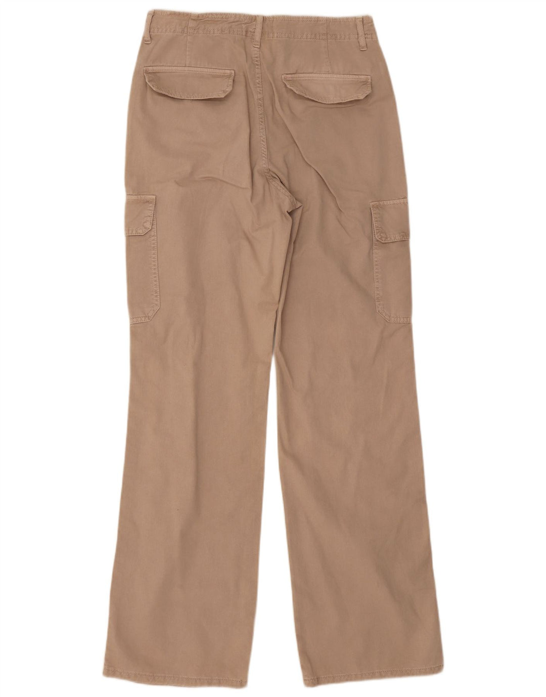 Zara Damen gerade Cargohose EU 38 Small W28 L33 Beige