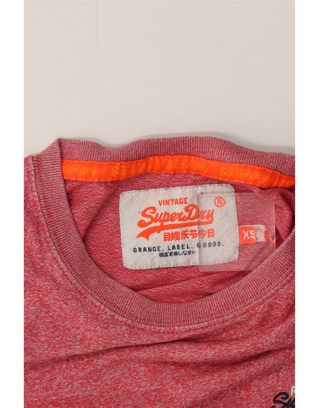 Superdry Herren T-Shirt Top XS Rot meliert