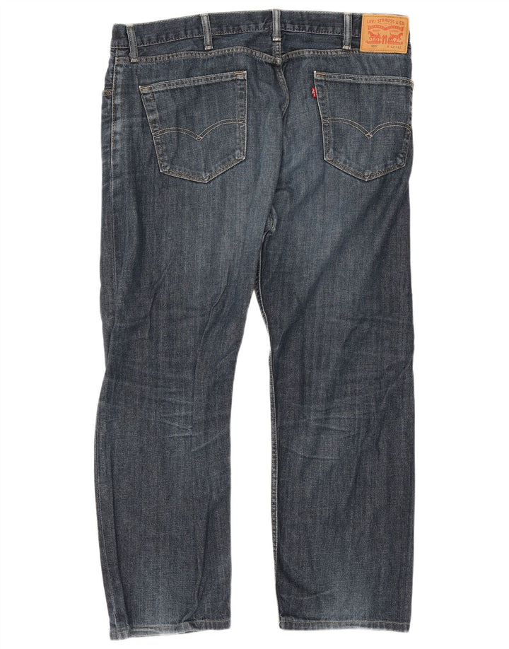 Levi's Herren 505 Straight Jeans W42 L28 Blaue Baumwolle