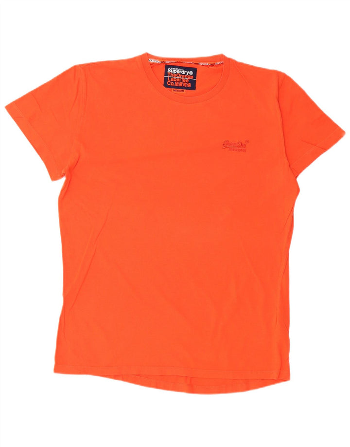 SUPERDRY Herren T-Shirt-Oberteil aus mitteloranger Baumwolle