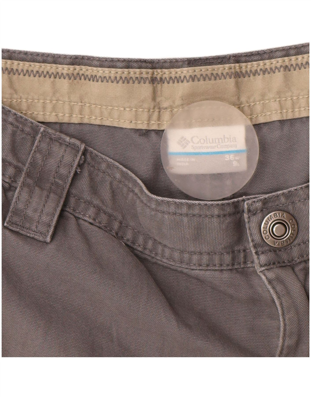 Columbia Herren Omni-Shield Cargo Shorts W36 Large Grau Baumwolle