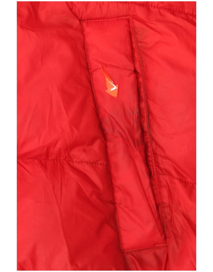 TOMMY HILFIGER Wattierte Herrenjacke mit Kapuze, UK 40, Größe L, Rot, Farbblock