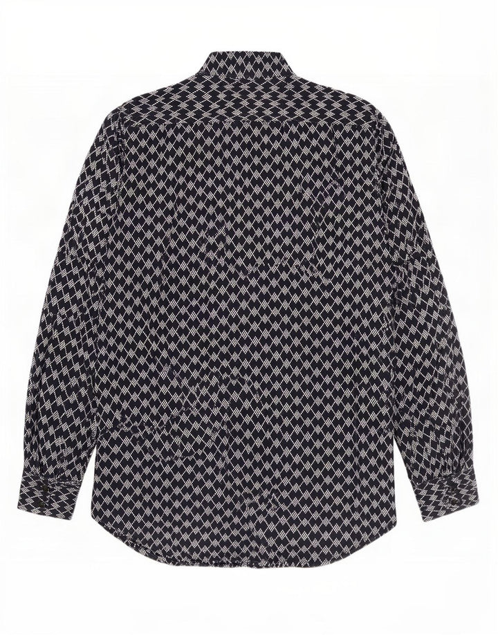 G-Star Herrenhemd Mittelblaue geometrische Baumwolle